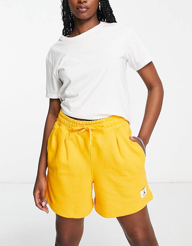 Nike Air Jordan Flight fleece shorts in yellow